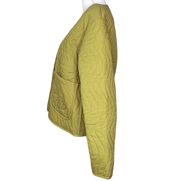 Back Beat Co. Pistachio Green Organic Cotton Twill Wave Liner Quilted Jacket - Picture 5 of 13